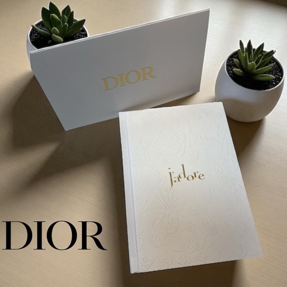 DIOR J'adore Limited Edition Embossed Floral White and Gold Journal NWT - Picture 1 of 6
